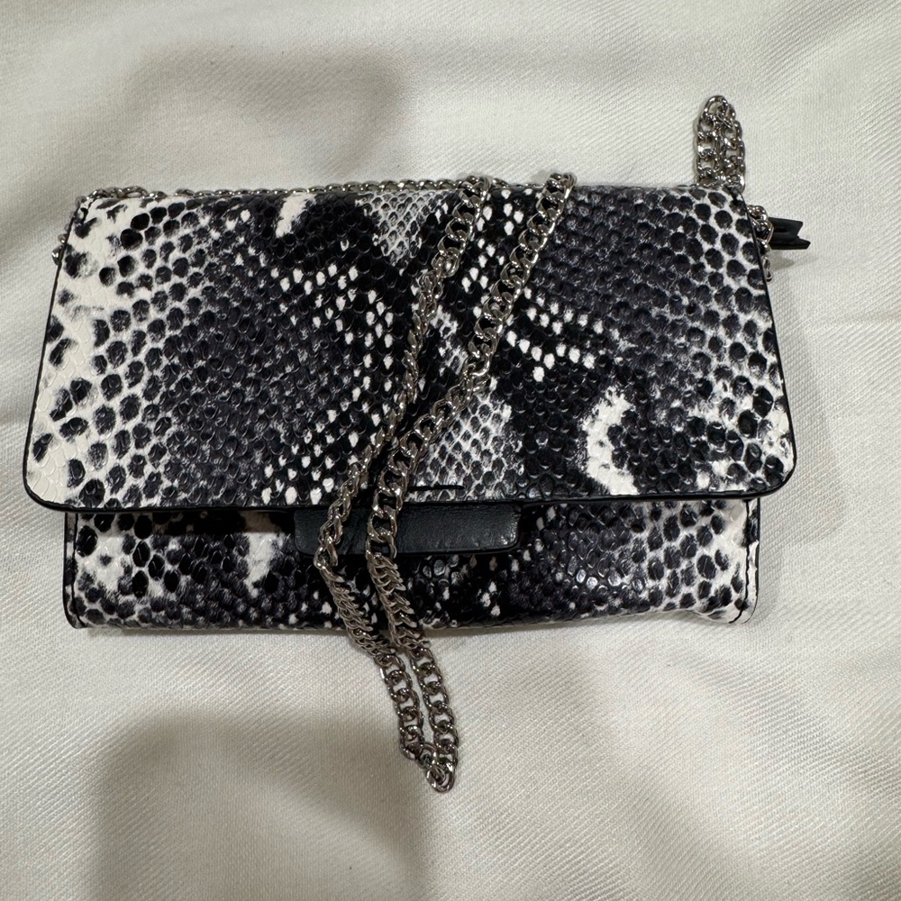 Banana Republic Monochrome Snake Print Clutch